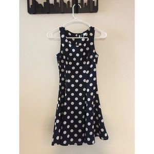 H&M Divided navy and white dots sleeveless dress